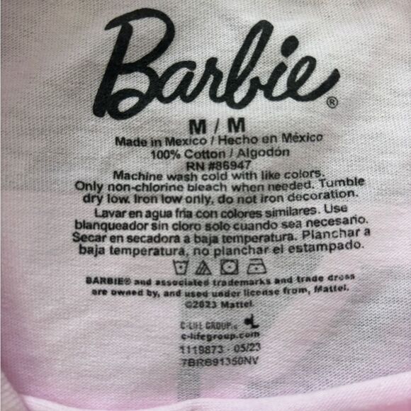 Fashion Nova Barbie Besties Oversized Front & Back Print T-shirt - Picture 7 of 7